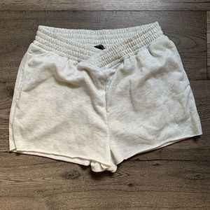 white fox light grey comfy shorts